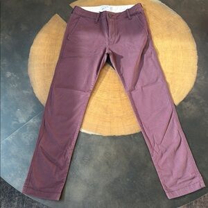 Abercrombie kids Boys burgundy chino pants slim 11/12